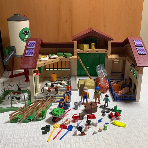 Playmobil Other - Large Country Barn w/Silo 5119 by Playmobil - Complete - Family Farm